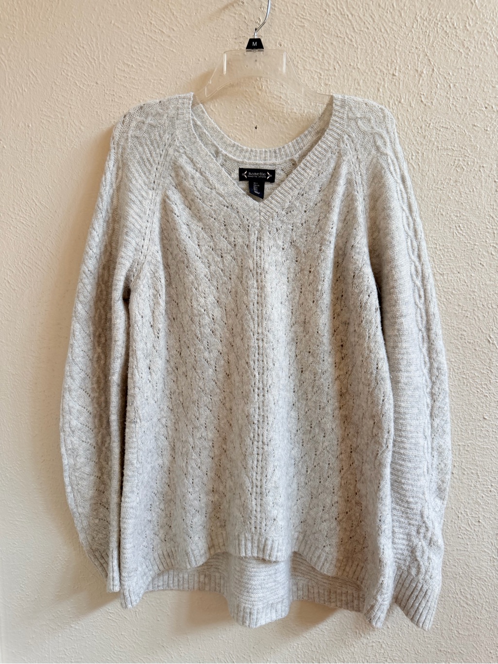 Nanette Lepore Light Gray Tunic Sweater